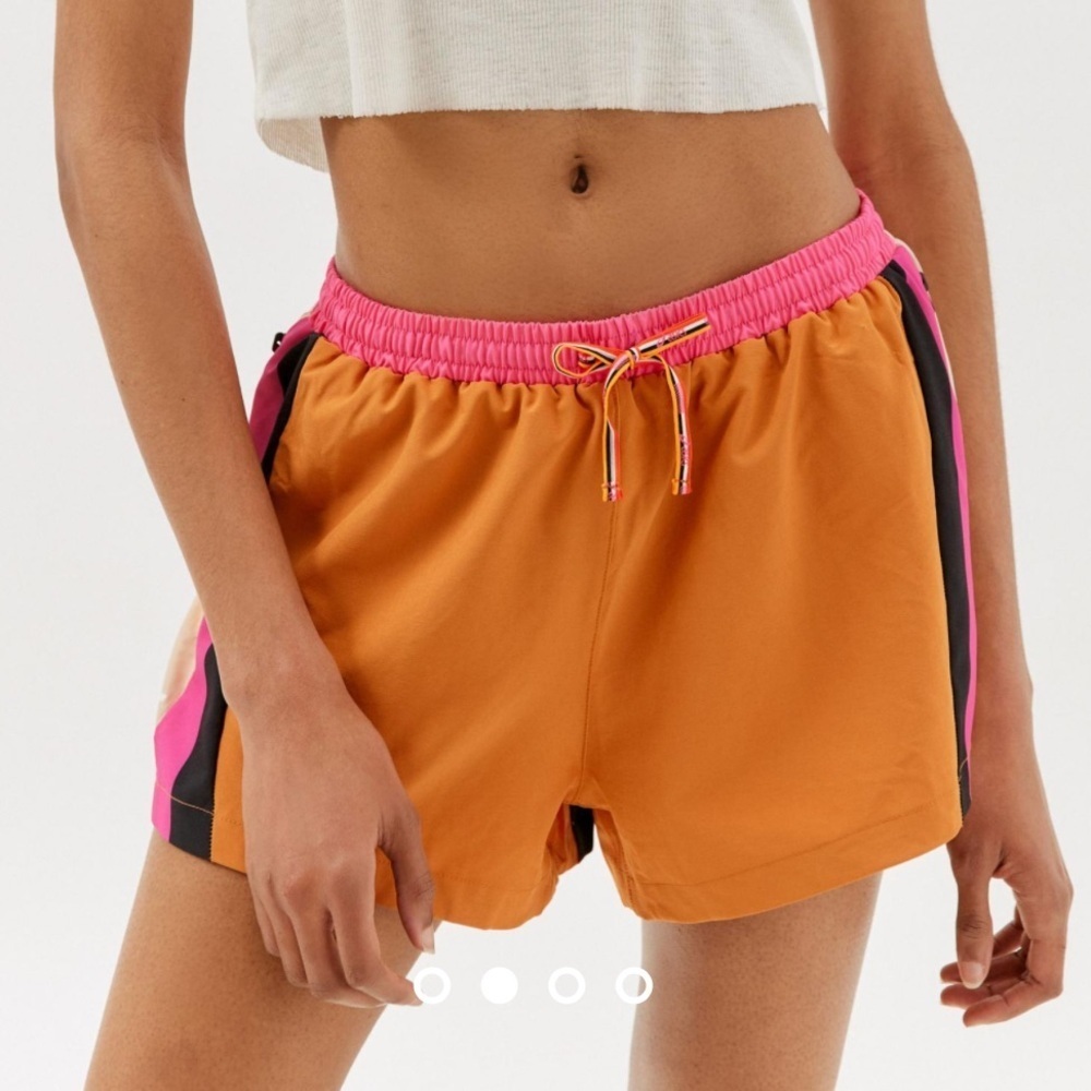 P.E Nation X Asics Sequence Running Short Golden Oak NWT - Picture 13 of 14